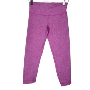 Lululemon Heather Pink Cropped Leggings